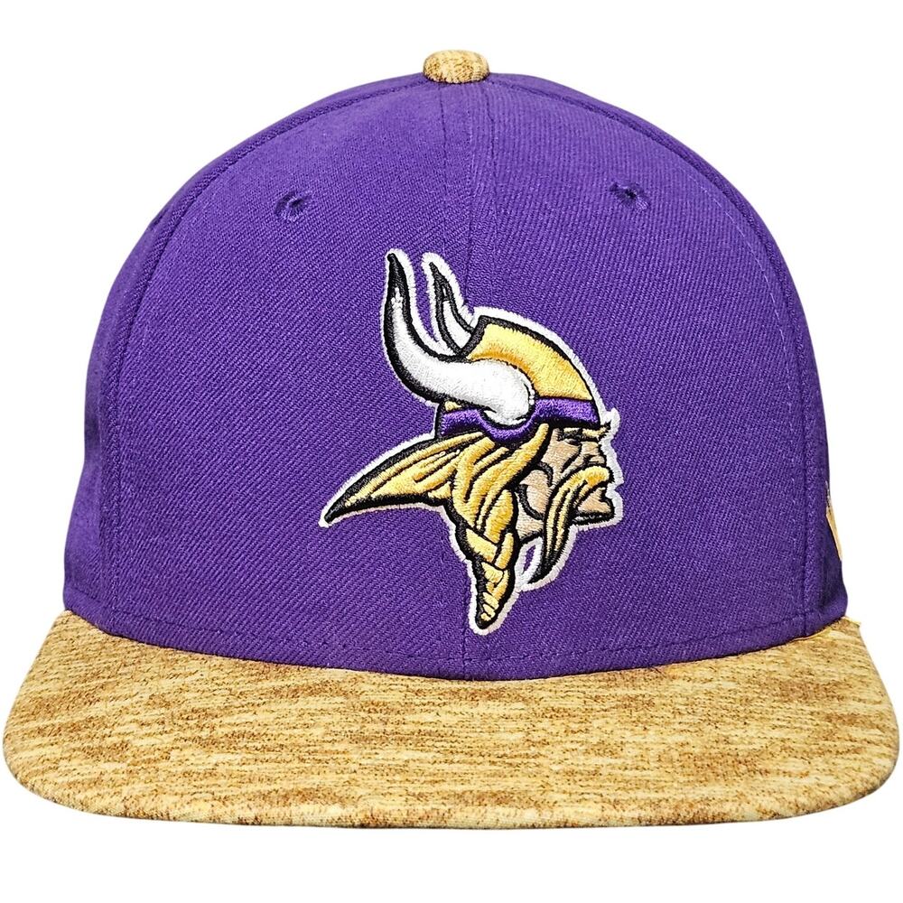 Minnesota Vikings New Era 9FIFTY Snapback Hat Purple Gold‎ Adjustable Cap